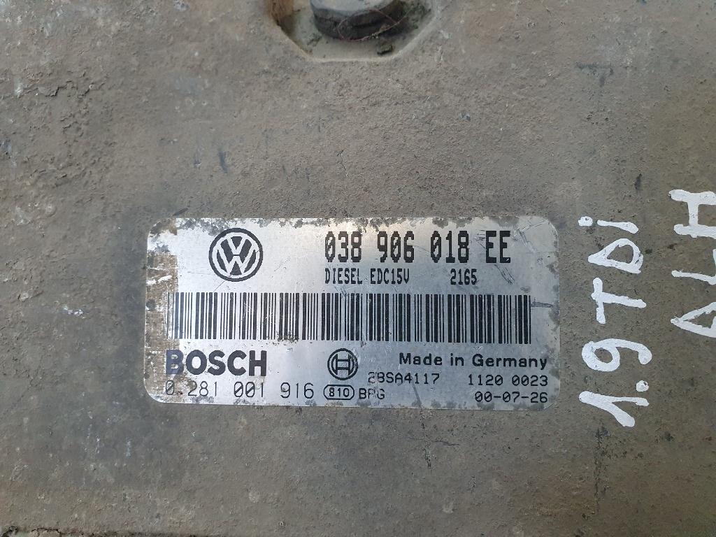 Calculator ECU motor  SEAT IBIZA IV 6L1 2002 - 2009 1.9 TDI ATD, AXR, BMT BOSCH 0281001916 038906018EE