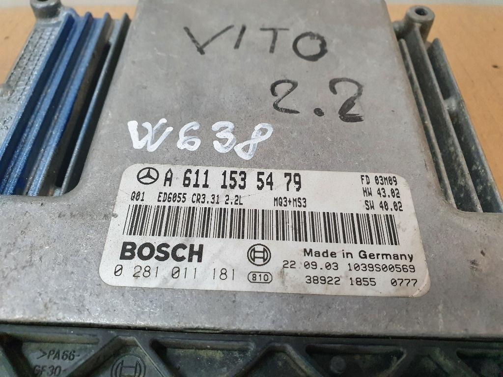 Calculator ECU motor  MERCEDES-BENZ VIANO W639 2003 - > BOSCH 0281011181  A6111535479