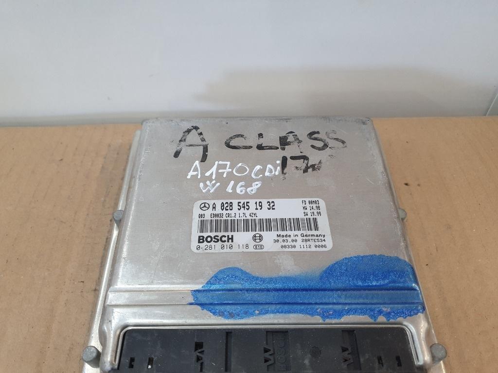 Calculator ECU motor  MERCEDES-BENZ A-CLASS W168 1997 - 2005 1.7 A 170 CDI OM 668.940 BOSCH 0281010118  A0285451932
