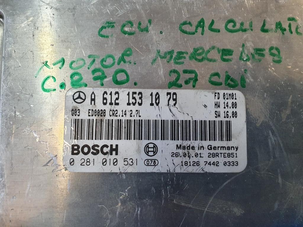 Calculator ECU motor MERCEDES-BENZ C-CLASS II W203  2000 - 2007 BOSCH 0281012196 A6121537779