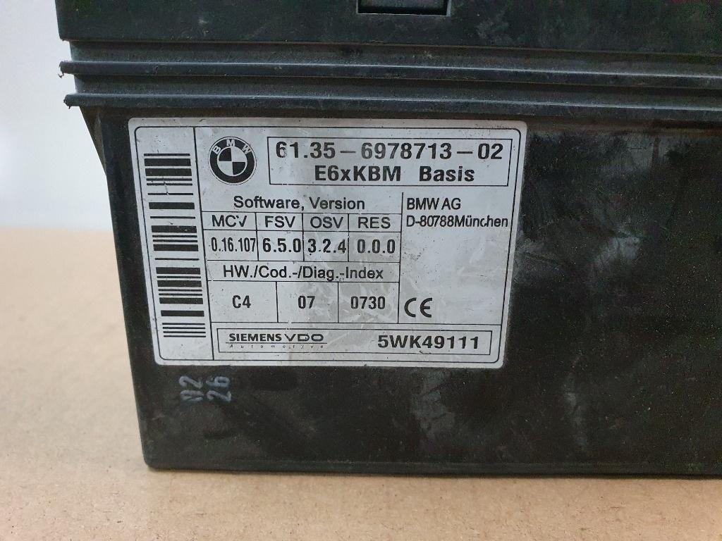 Calculator confort  BMW 5 E60 2001 - 2010 2.0 520 d M47 D20 (204D4)  61.35-6978713-02