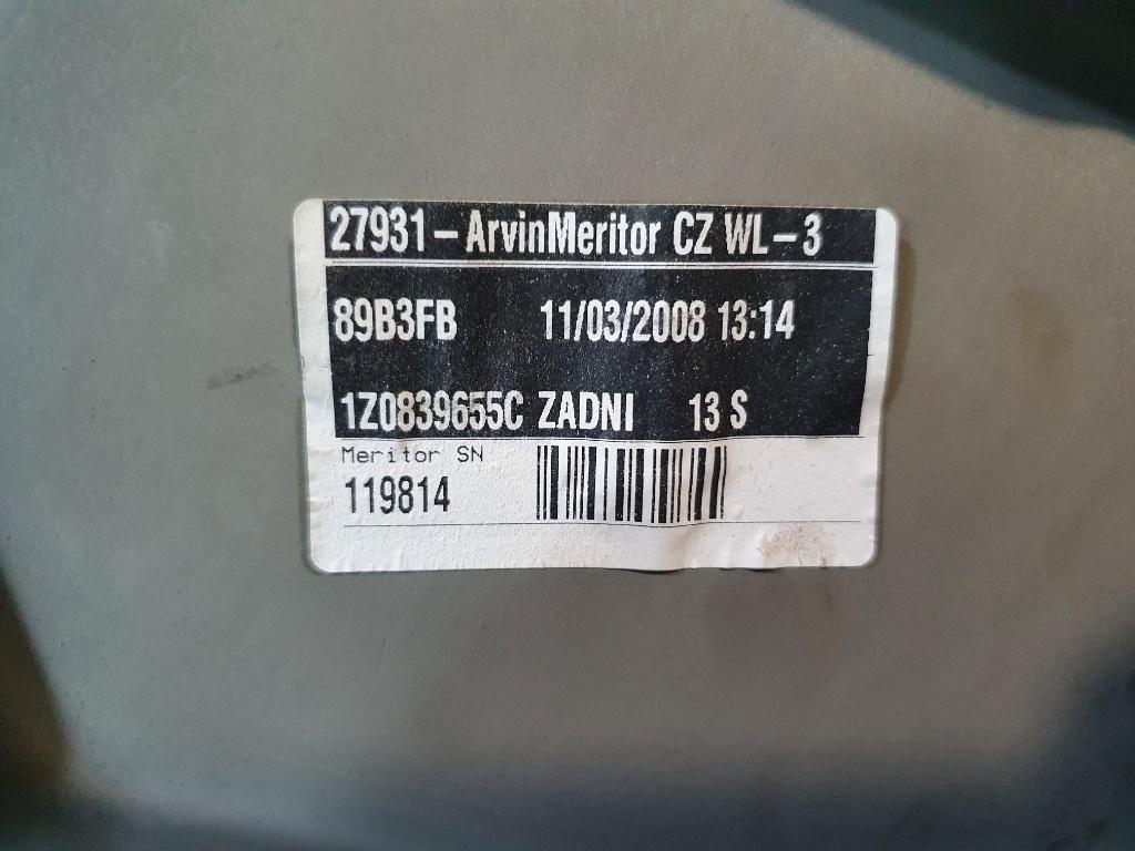 Macara geam stanga spate SKODA OCTAVIA 1Z3 2004 - 2013 1.9 TDI BJB, BKC, BLS, BXE 1Z0839655C