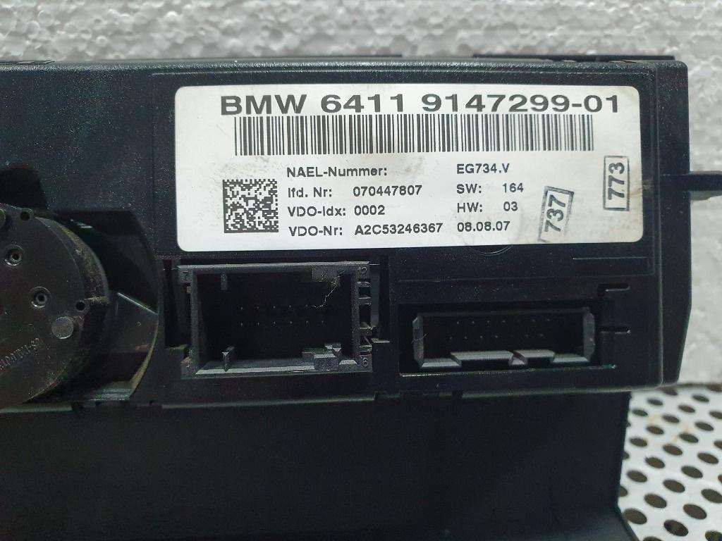 Panou comanda clima AC  BMW 3 V E90 2004 - 2012 2.0 320 d M47 D20 (204D4), N47 D20 C 9147299-01