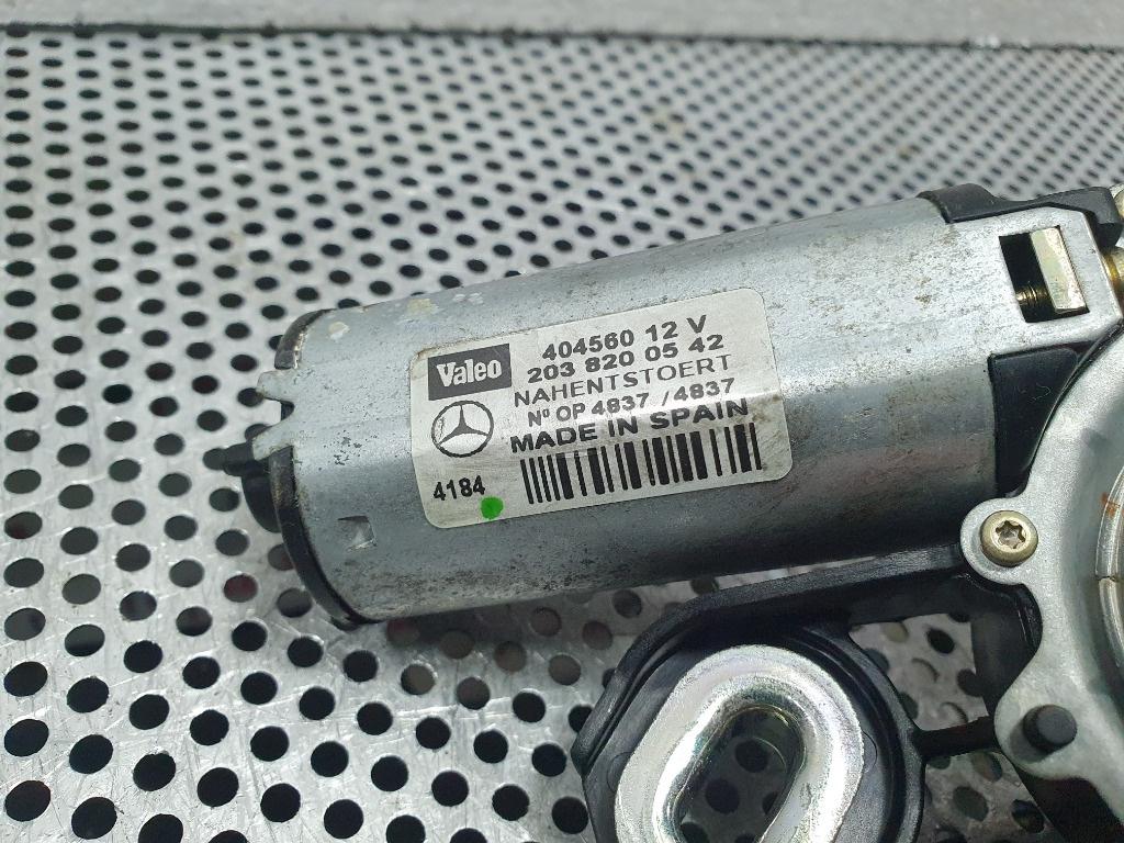 Motoras stergator luneta MERCEDES-BENZ C-CLASS II W203  2000 - 2007, MERCEDES-BENZ C-CLASS T-Model II S203 2001 - 20072.2 C 220 CDI OM 646.963 Valeo 404560 2038200542