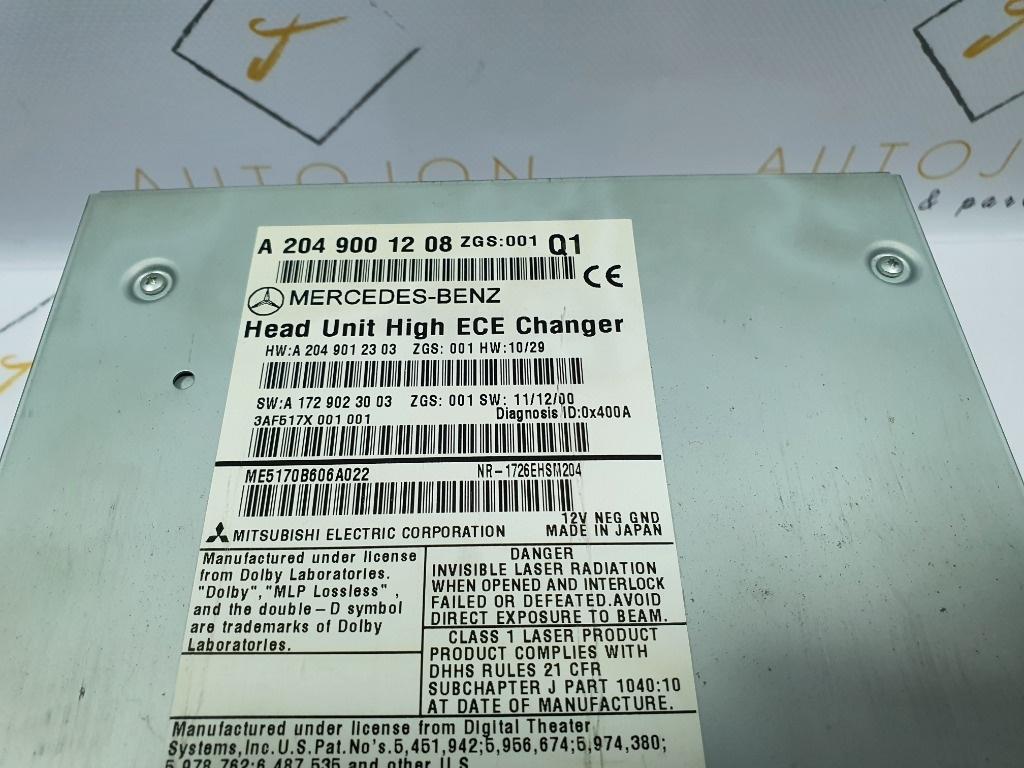Casetofon MERCEDES-BENZ C-CLASS W204 2007 - 2014, MERCEDES-BENZ C-CLASS T-Model III S204 2007 - 20142.2 C 180 CDI OM 651.913 A2049001208