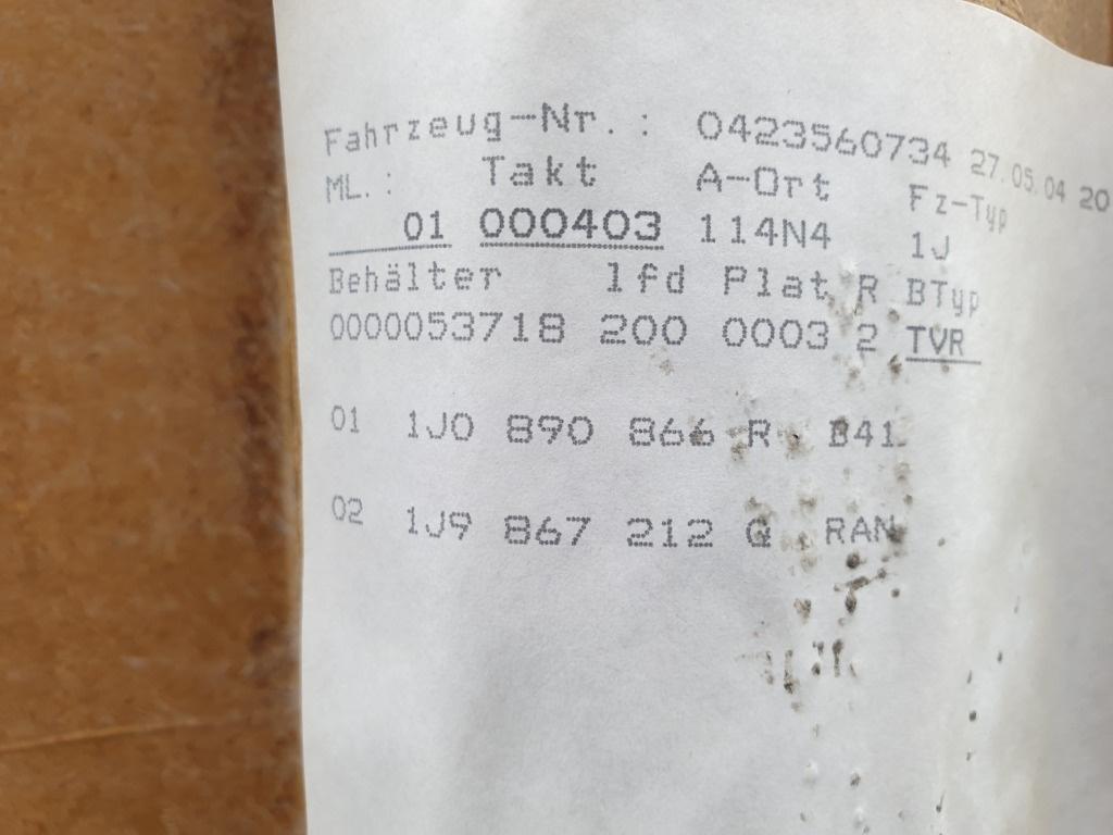 Panou usa dreapta spate VOLKSWAGEN GOLF IV Variant 1J5 1999 - 2006, Break 1.9 TDI ATD, AXR  1J9867212Q