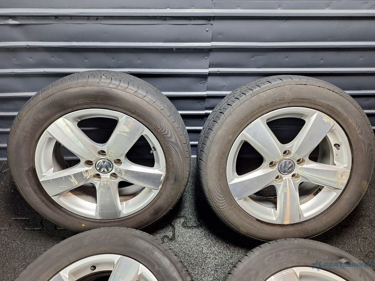 Jante aliaj pe 17 5X112 VW TIGUAN 5N_ 2007 - >  ET 43 5N0601025C cu anvelope vara
