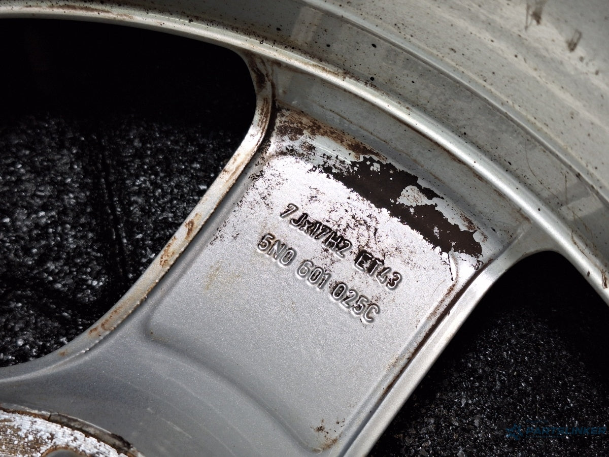 Jante aliaj pe 17 5X112 VW TIGUAN 5N_ 2007 - >  ET 43 5N0601025C cu anvelope vara