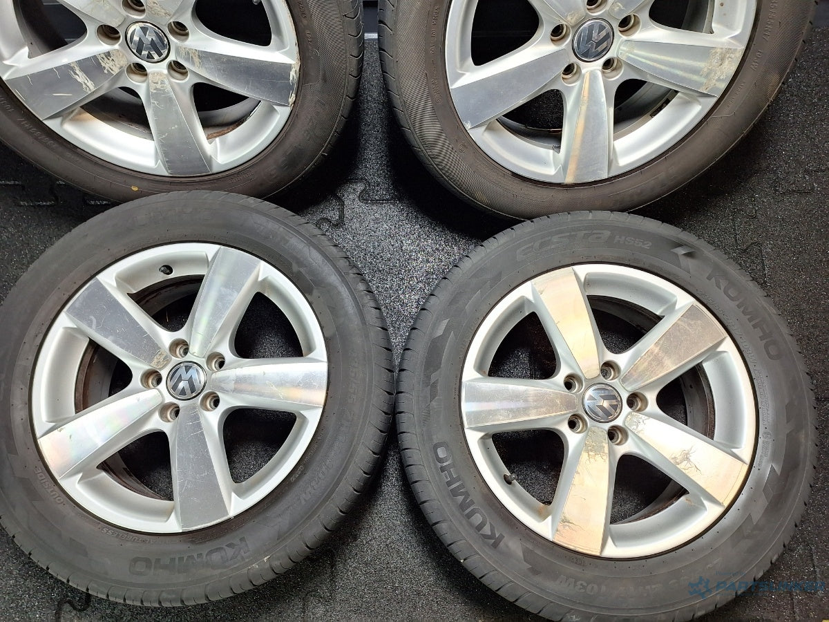 Jante aliaj pe 17 5X112 VW TIGUAN 5N_ 2007 - >  ET 43 5N0601025C cu anvelope vara