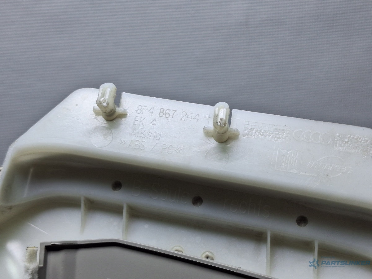 Ornament stalp centura dreapta AUDI A3 II Sportback 8PA 2004 - 2015 TDI 16V BKD, CBAB, CFFB, CLJA 8P4867244