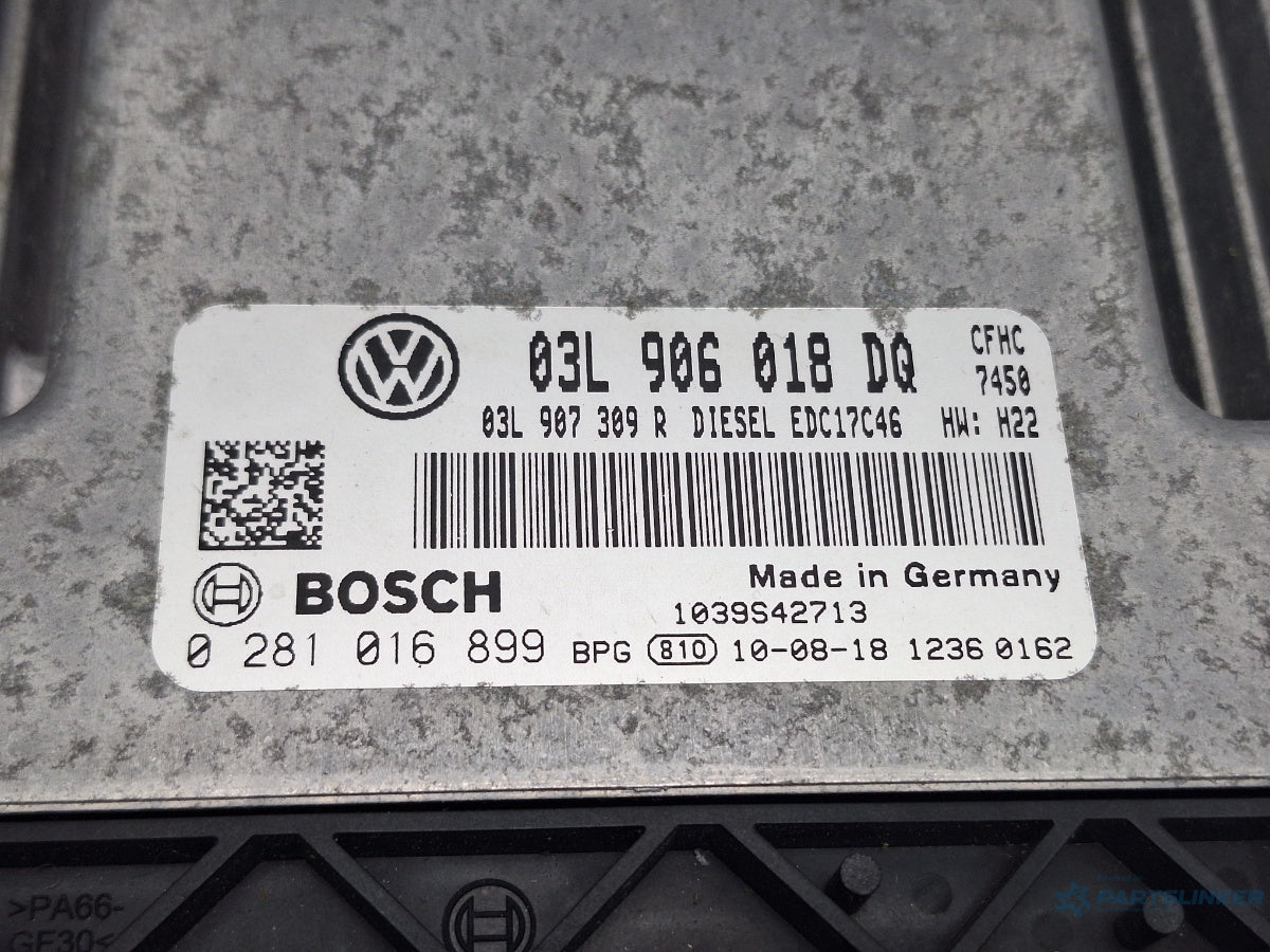 Calculator  Ecu motor VOLKSWAGEN TOURAN 1T3 2010 - 2015 TDI CFHC BOSCH 0281016899 03L906018DQ