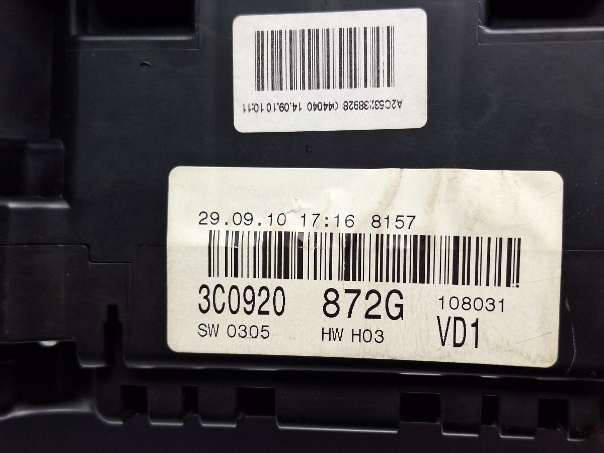 Ceasuri de bord VOLKSWAGEN PASSAT Variant 3C5 2005 - 2011 TDI CAYC 3C0920872G