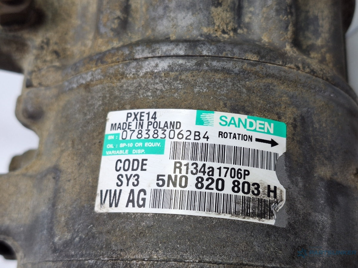 Conpresor AC VOLKSWAGEN JETTA IV 162, 163, AV3, AV2 2009 - > TDI CAYC SANDEN 078383062B4 5N0820803H