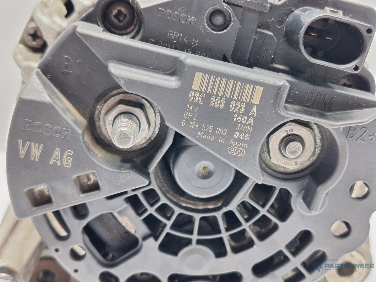 Alternator 140A VOLKSWAGEN GOLF VI 5K1 2008 - 2013 1.4 TSI CAXA BOSCH 0124525093 03C903023A