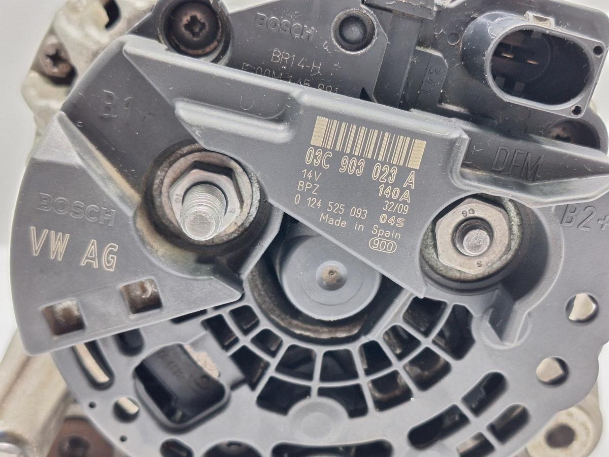 Alternator 140A VOLKSWAGEN GOLF VI 5K1 2008 - 2013 1.4 TSI CAXA BOSCH 0124525093 03C903023A