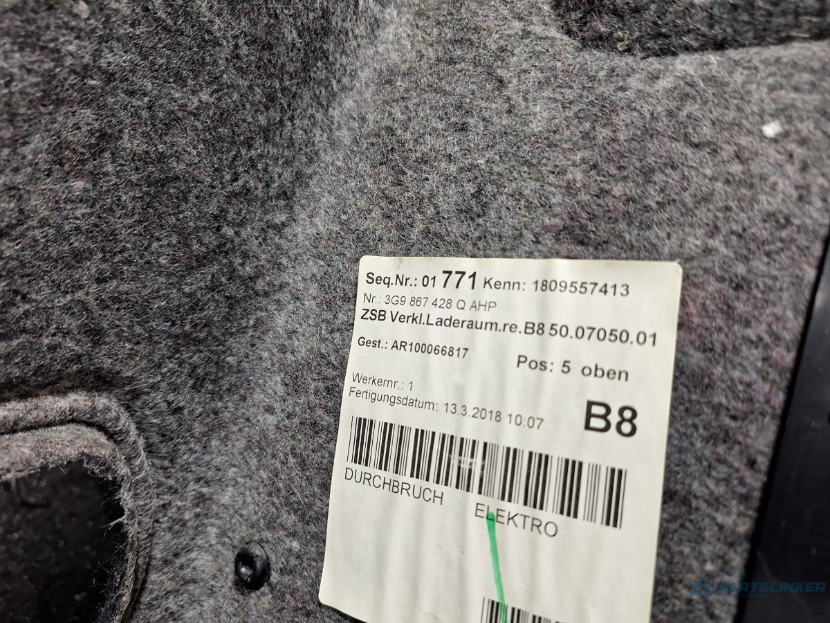 Mocheta laterala portbagaj dreapta VOLKSWAGEN PASSAT Variant 3G5 2014 - > TDI CRLB, DBGA, DFGA 3G9867428Q