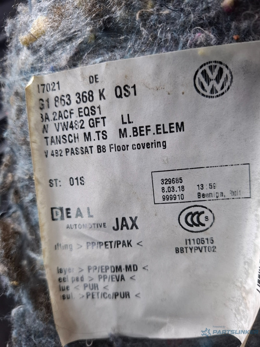 Mocheta interior  VOLKSWAGEN PASSAT B8 2014 - 2021  3G1863368K