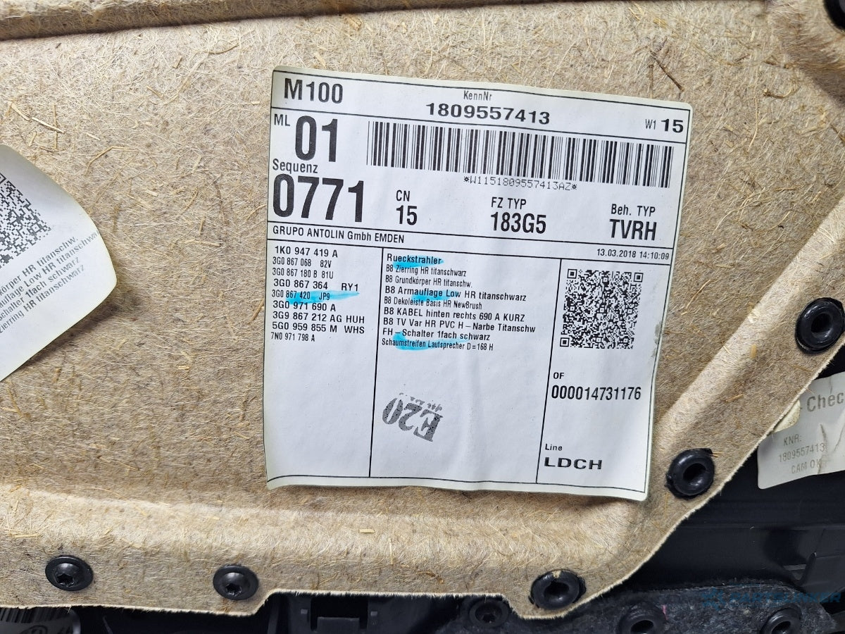 Panou piele usa dreapta spate VOLKSWAGEN PASSAT Variant 3G5 2014 - > TDI CRLB, DBGA, DFGA 3G0867420