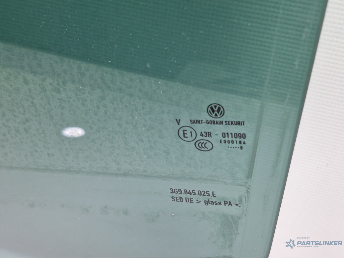 Geam privacy usa stanga spate VOLKSWAGEN PASSAT Variant 3G5 2014 - > TDI CRLB, DBGA, DFGA SAINT-GOBAIN 43R-011090 3G9845025E