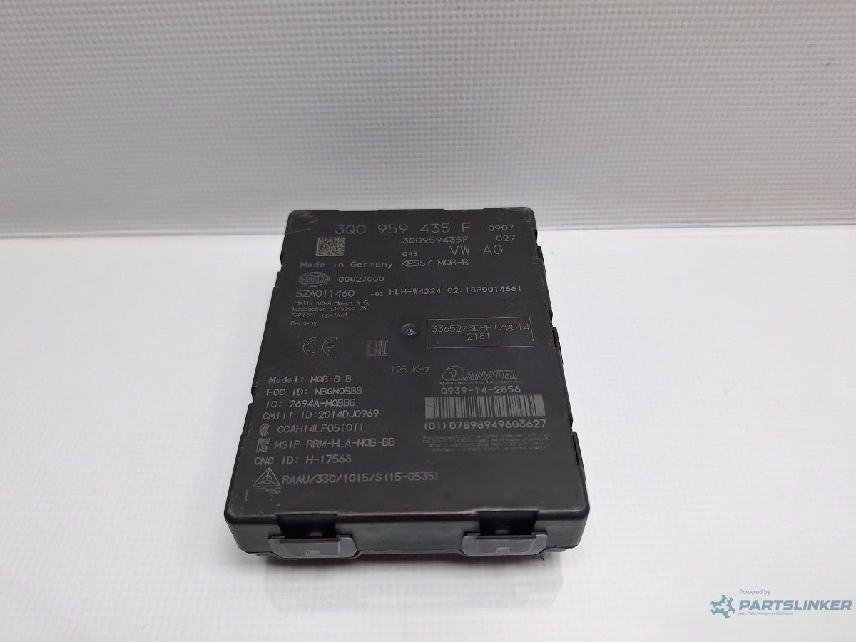 Modul keyless VOLKSWAGEN PASSAT Variant 3G5 2014 - > TDI CRLB, DBGA, DFGA 3Q0959435F