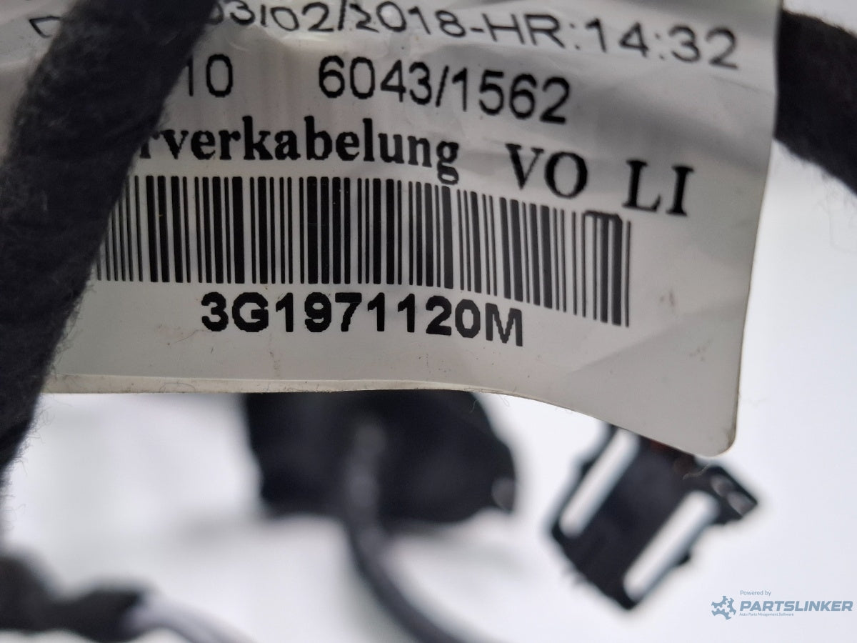 Instalatie electrica cablaj usa stanga fata VOLKSWAGEN PASSAT Variant 3G5 2014 - > TDI CRLB, DBGA, DFGA 3G1971120M