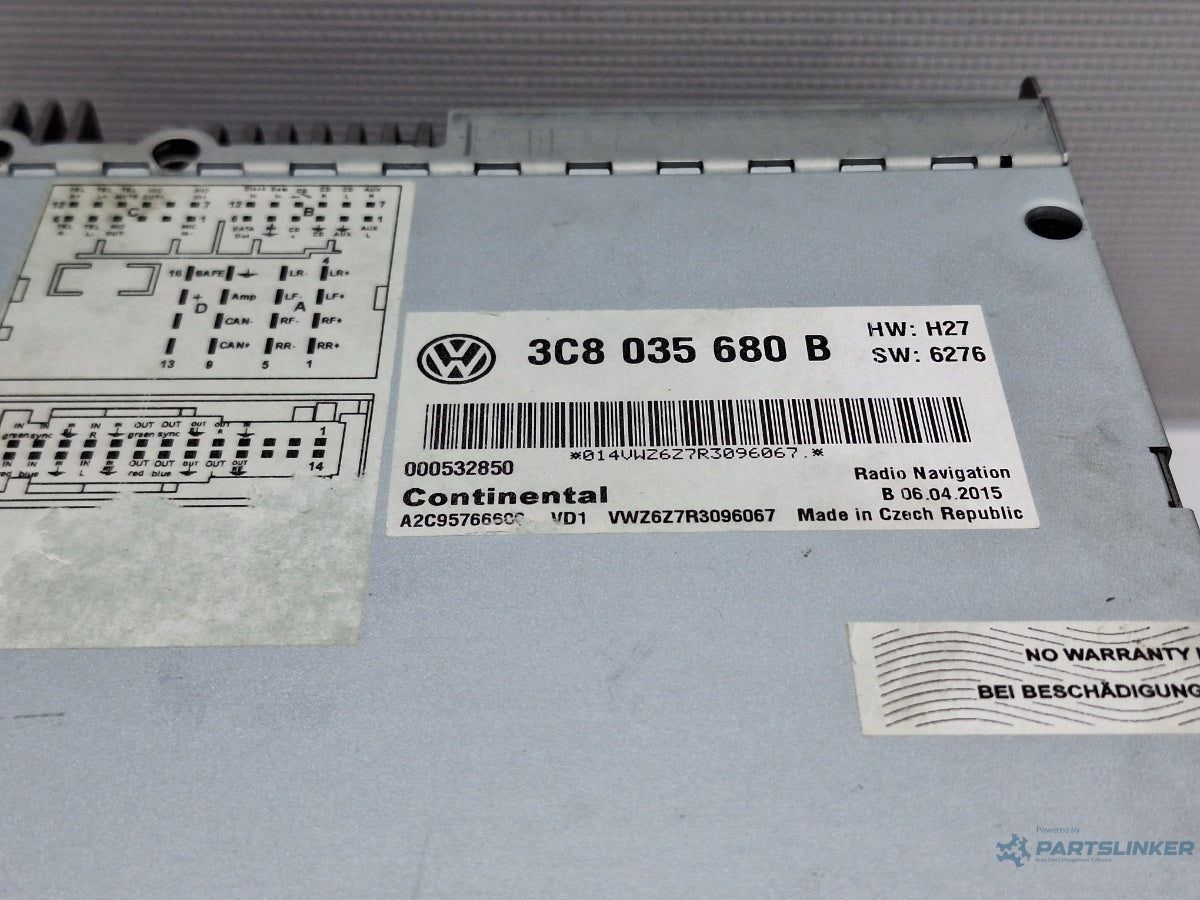 Navigatie RNS 510 VOLKSWAGEN PASSAT CC 357 2008 - 2012 TSI CCZB 3C8035680B