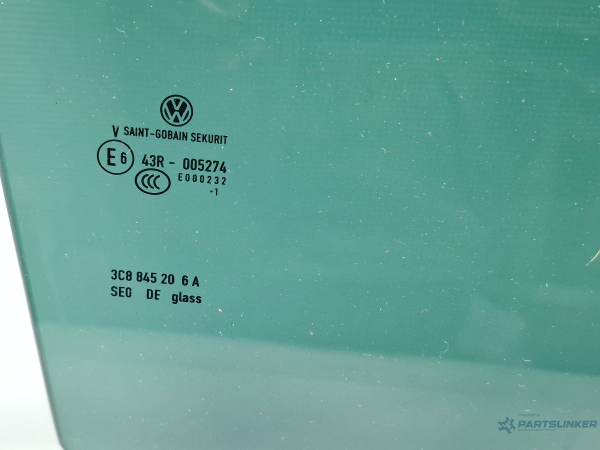 Geam dreapta spate VOLKSWAGEN PASSAT CC 357 2008 - 2012 TSI CCZB SAINT-GOBAIN 43R - 005274 3C8845206A