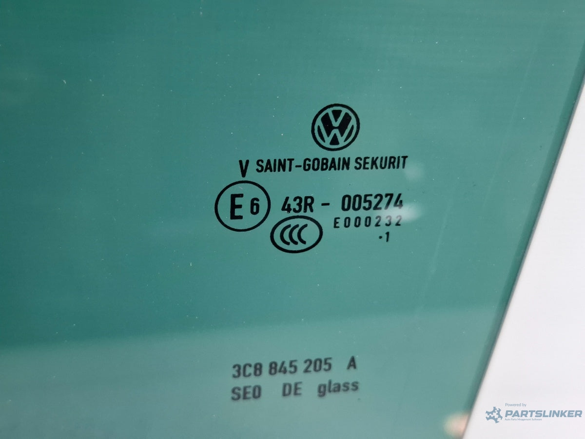 Geam stanga spate VOLKSWAGEN PASSAT CC 357 2008 - 2012 TSI CCZB SAINT-GOBAIN 43R - 005274 3C8845205A
