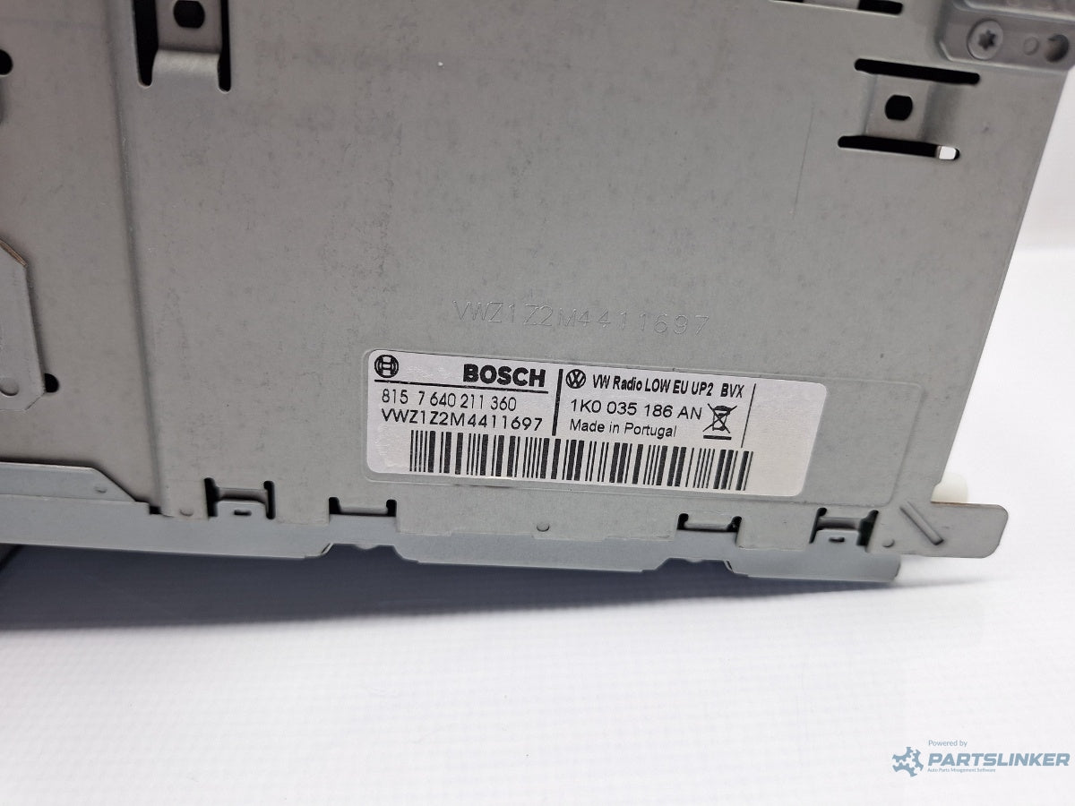 CD player RCD 310 VOLKSWAGEN JETTA IV 162, 163, AV3, AV2 2009 - > TDI CAYC BOSCH 8157640211360 1K0035186AN