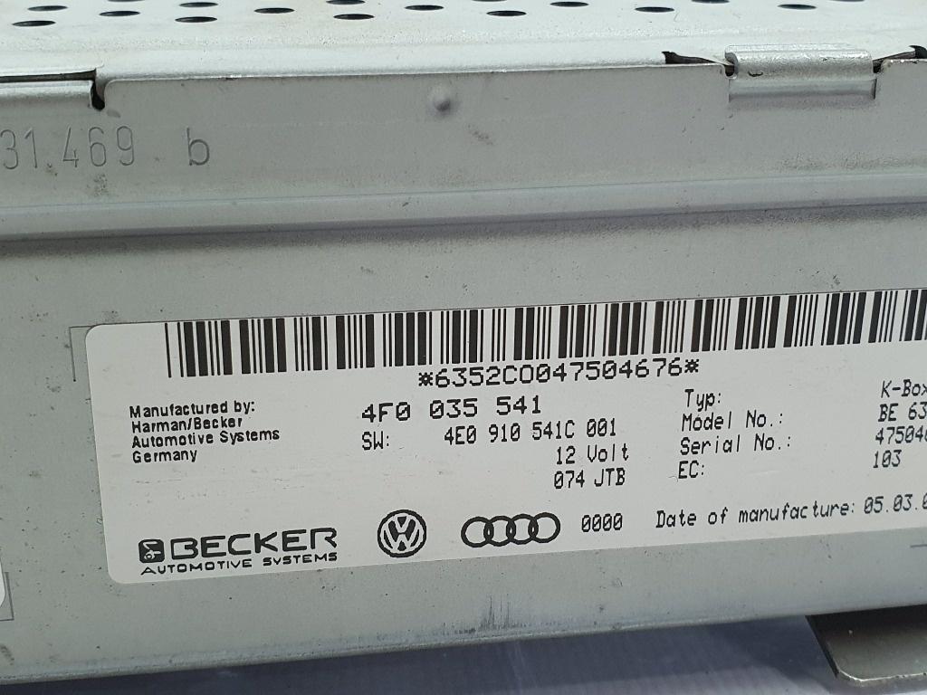 Modul/unitate de control bluetooth AUDI A6/S6 III Saloon 4F2, C6 2004 - 2011 TDI quattro BMK 4E0910541C  , 4E0035541