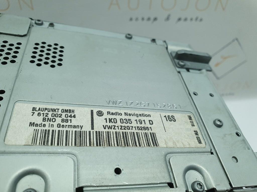 Radio CD RNS300 VOLKSWAGEN PASSAT 3C2 2005 - 2010, VOLKSWAGEN PASSAT Variant 3C5 2005 - 2011 2.0 TDI 4motion BMP 1K0035191D