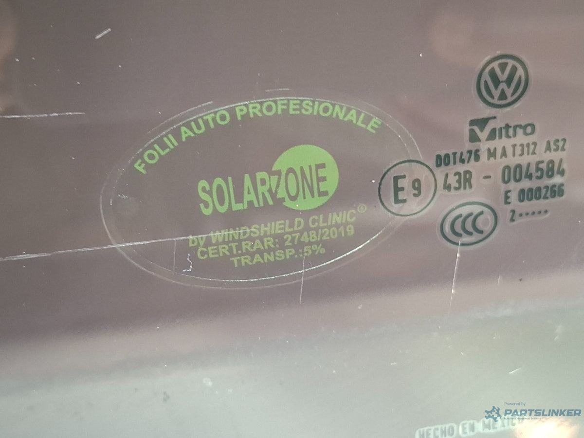 Geam usa stanga spate VOLKSWAGEN JETTA IV 162, 163, AV3, AV2 2009 - > TDI CAYC VITRO  43R004584 5C6845026