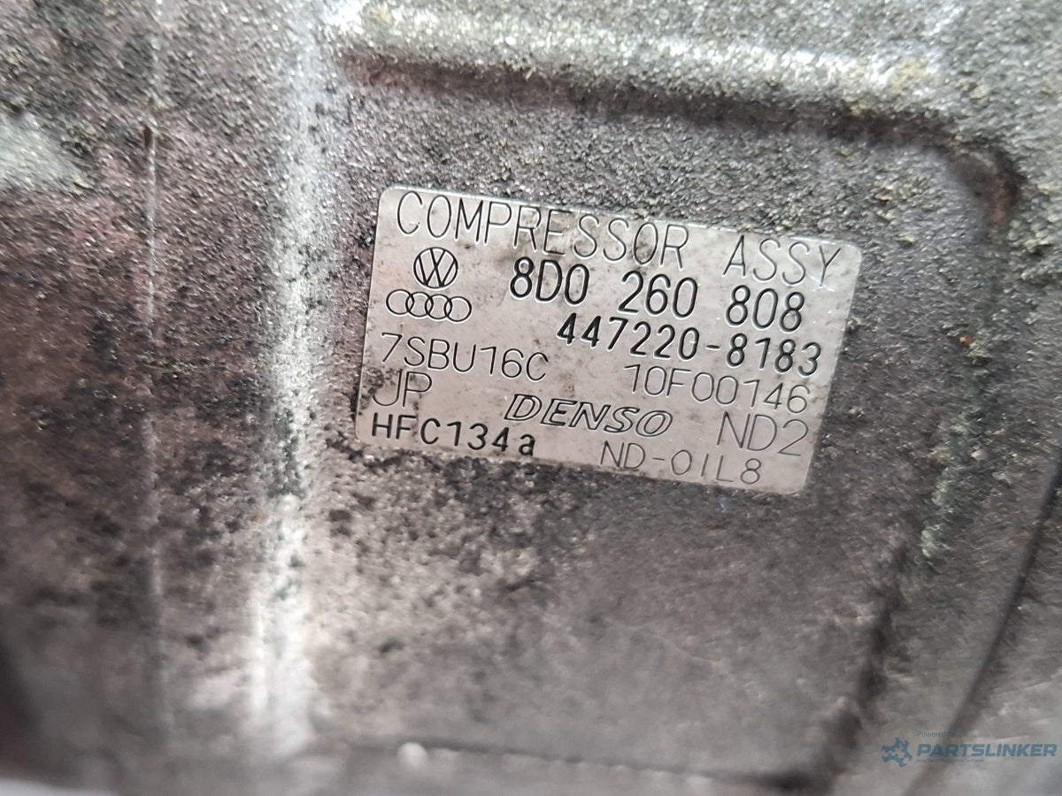 Compresor AC SKODA SUPERB 3U4 2001 - 2008 TDI AVF, AWX Denso 4472208183 8D0260808