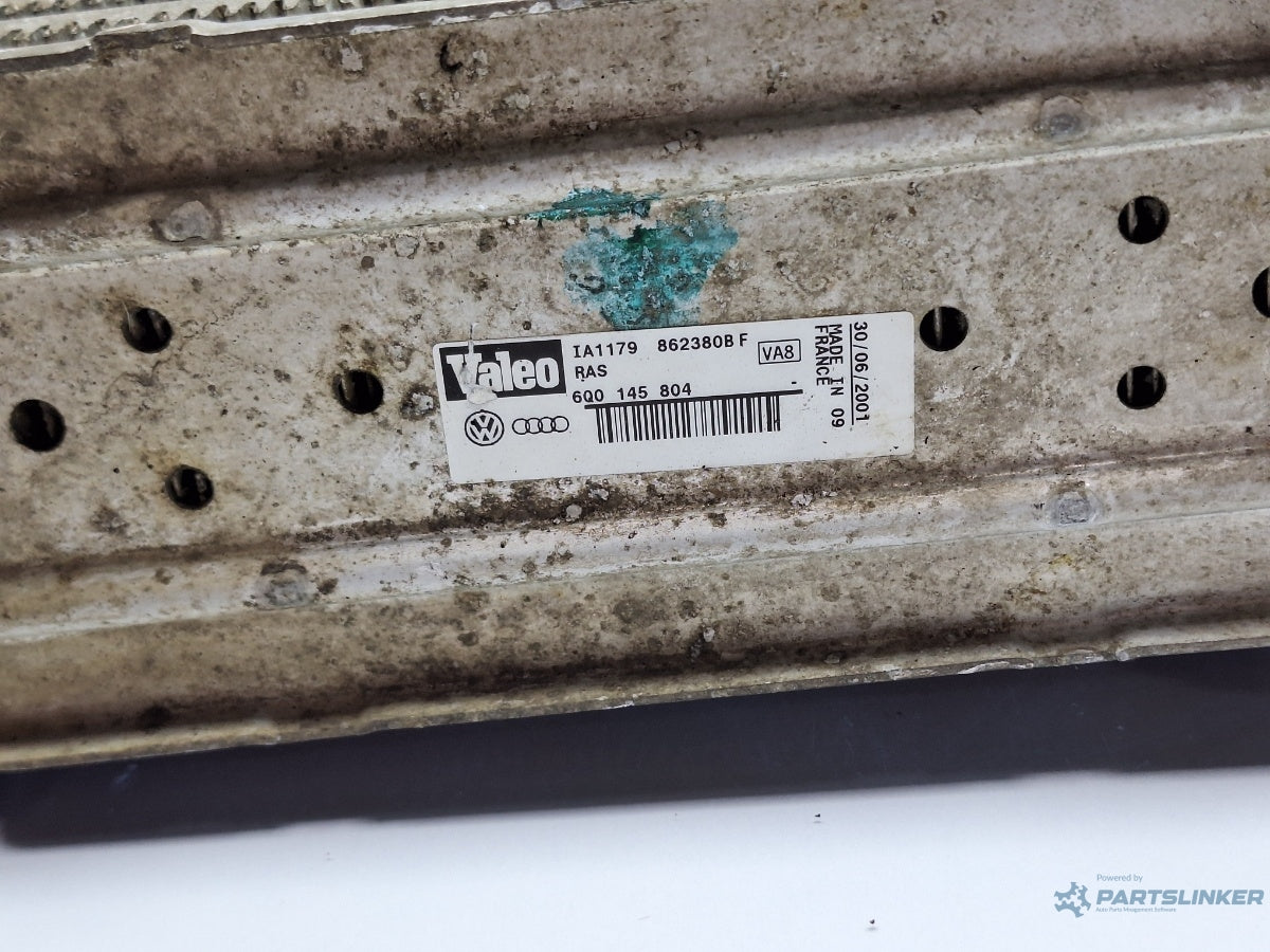 Radiator intercooler SKODA FABIA Saloon 6Y3 1999 - 2007 TDI ATD, AXR Valeo 8623808F 6Q0145804