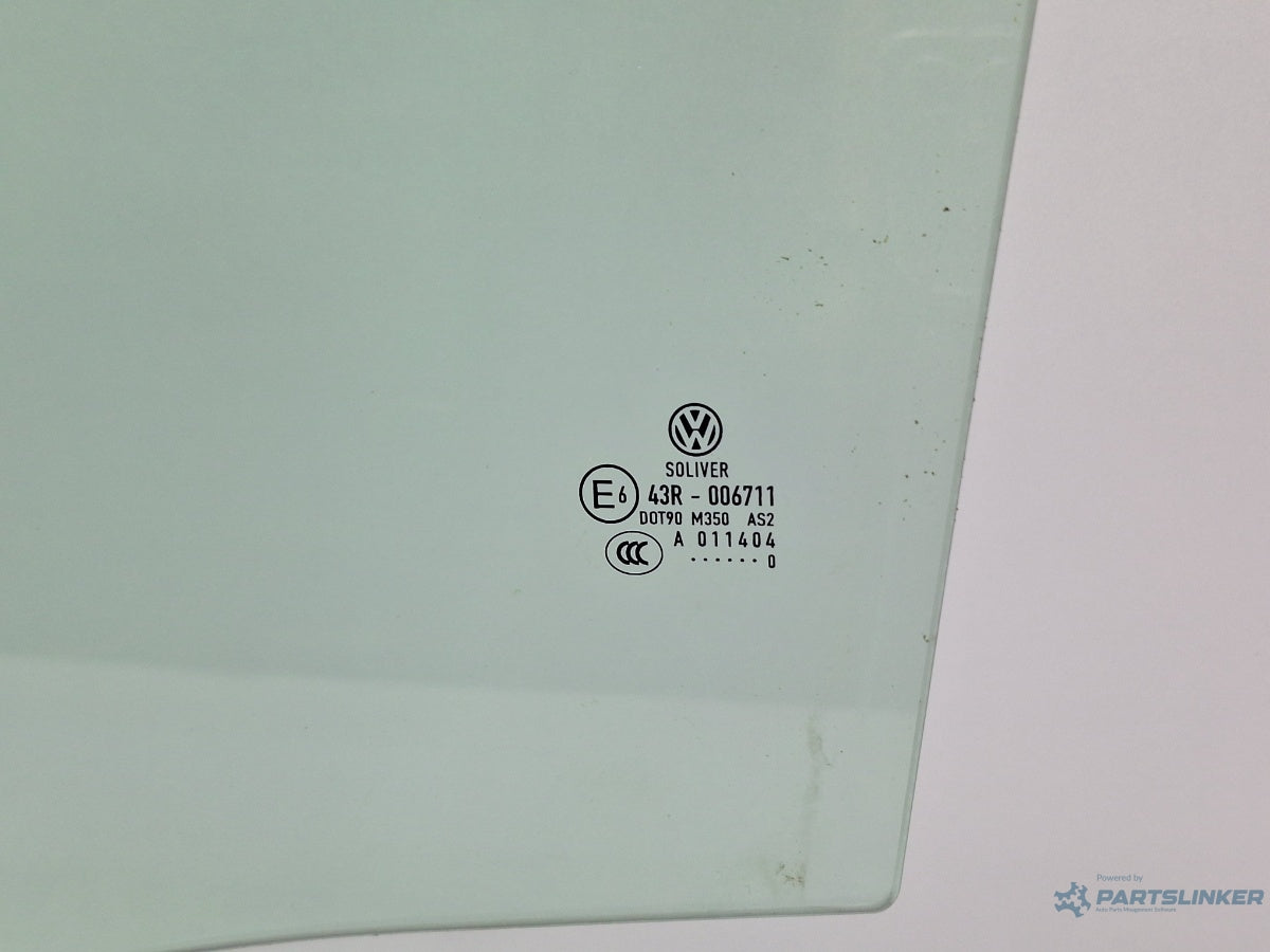 Geam usa stanga spate VOLKSWAGEN PASSAT Variant 3C5 2005 - 2011 TDI 16V BKP, CBAB SOLIVER 43R-006711 3C9845025B