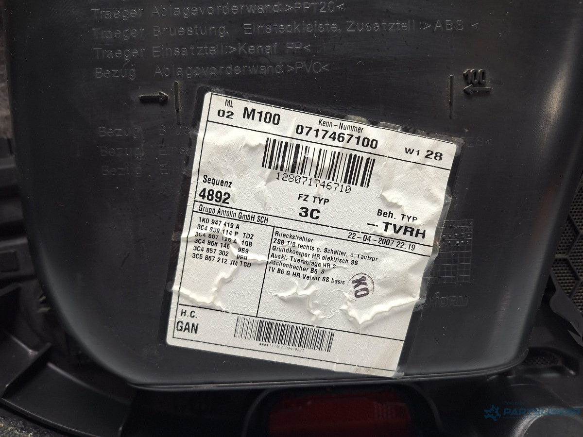 Panou usa  dreapta spate VOLKSWAGEN PASSAT 3C2 2005 - 2010 TDI 16V BKP, CBAB 3C4839114P