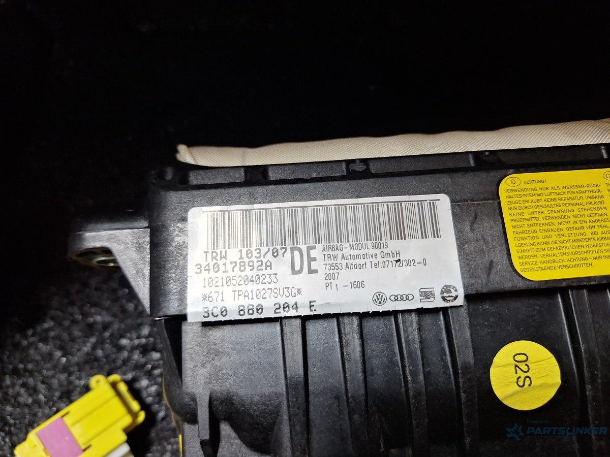 Kit airbag VOLKSWAGEN PASSAT 3C2 2005 - 2010 TDI 16V BKP, CBAB 3C1857705F , 3C0880204E