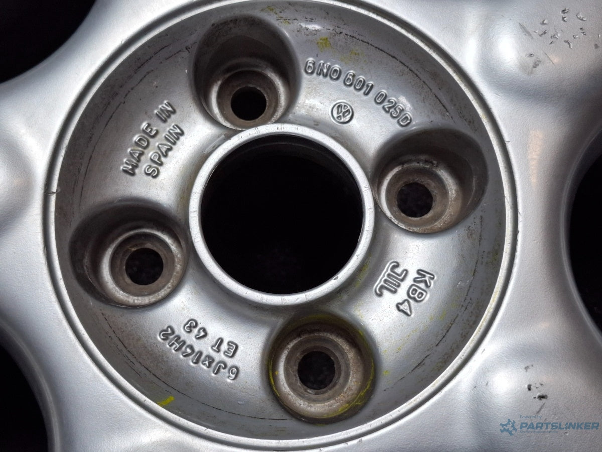 Jante din aliaj R14 VOLKSWAGEN POLO 6N1 1994 - 1999 1.4 60 1.4 AEX, AKV, APQ 6Jx14H2ET43 6N0601025D