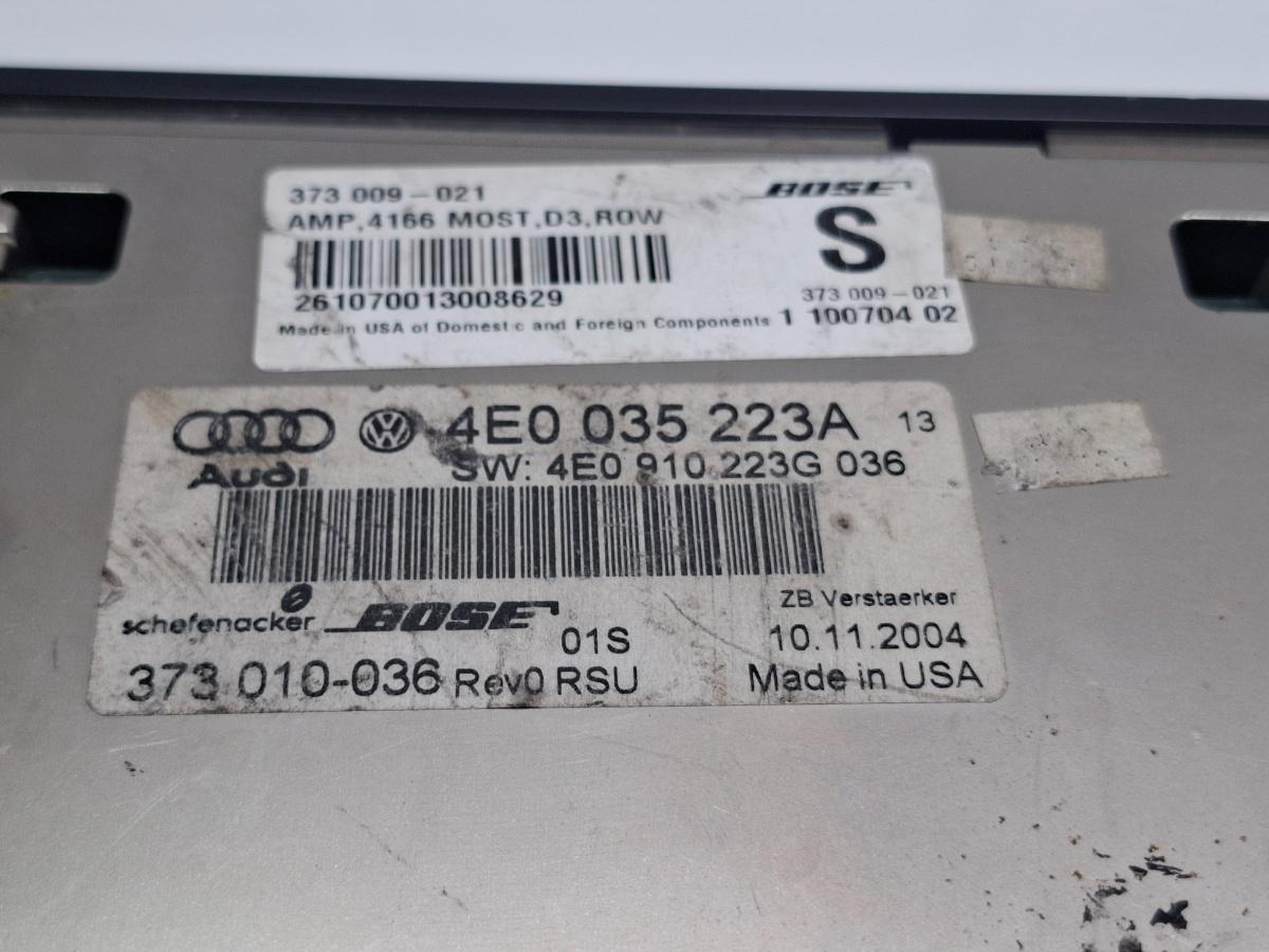 Amplificator de sunet BOSE AUDI A8 II 4E2, 4E8 2002 - 2010 TDI quattro ASE 4E0035223A , 4E0910223G