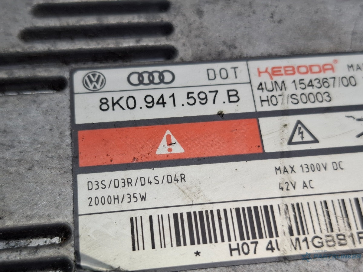 Modul balast far xenon AUDI A3 Sportback 8VA, 8VF 2012 - > TDI CLHA 8K0941597B