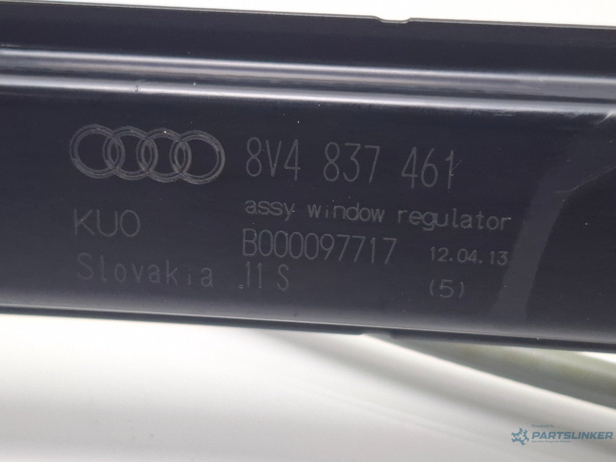 Macara geam stanga fata AUDI A3 Sportback 8VA, 8VF 2012 -2018 8V4837461