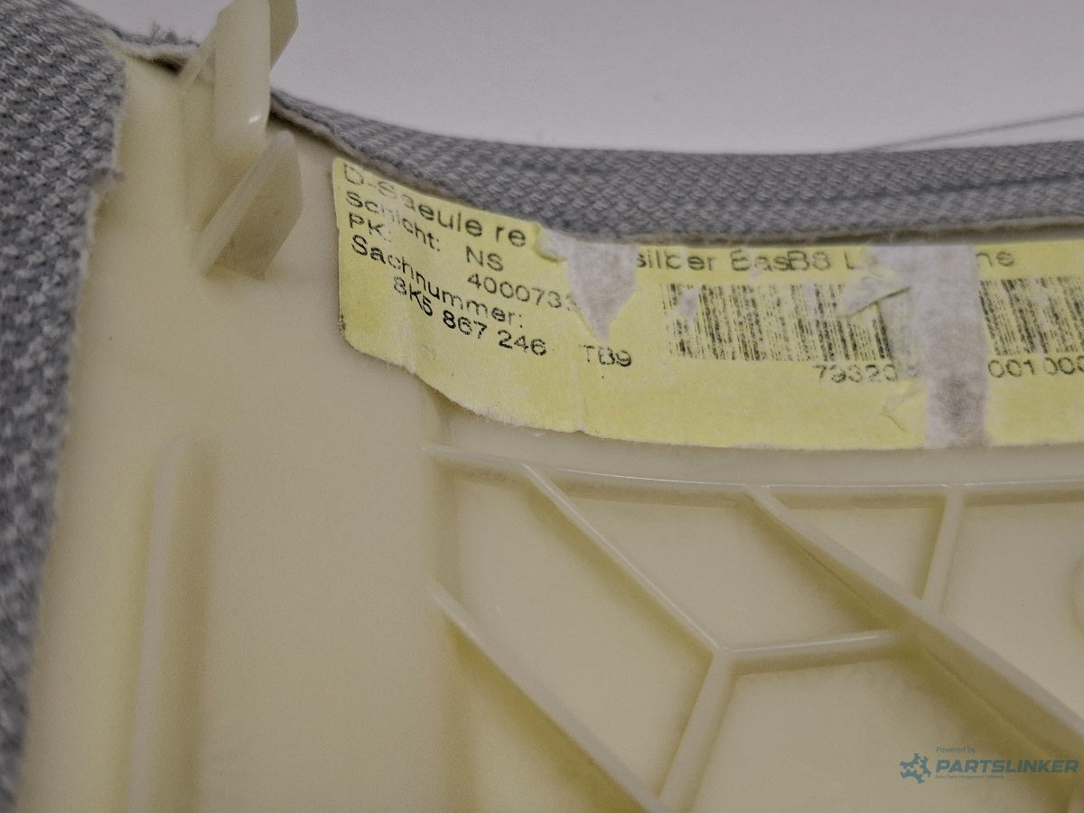 Ornament stalp (D) superior dreapta spate AUDI A4 IV 8K2, B8 2007 - 2015 TDI CAGB, CJCB, CSUB 8K5867246