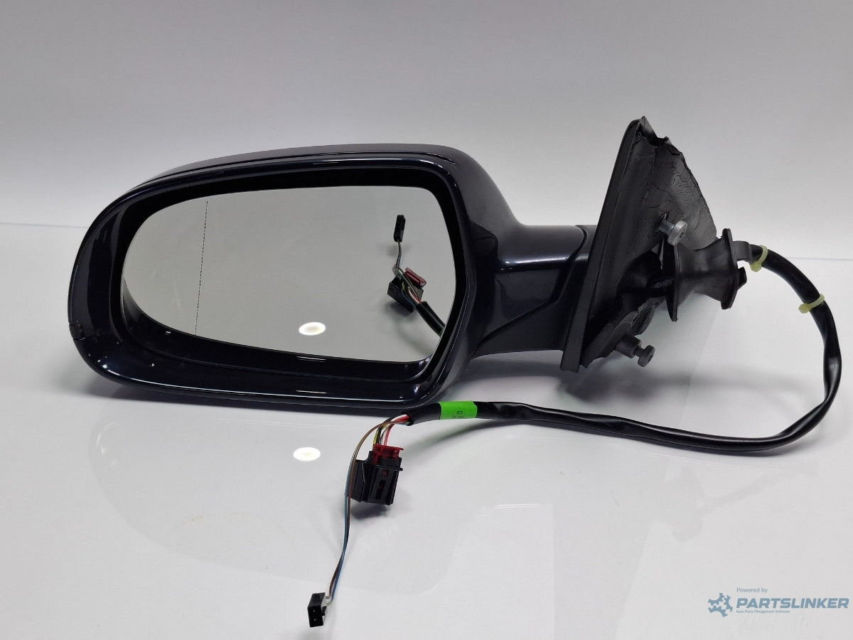 Oglinda stanga AUDI A4 IV 8K2, B8 2007 - 2015 albastru LX5R 8K2857409AF , volan pe partea dreapta