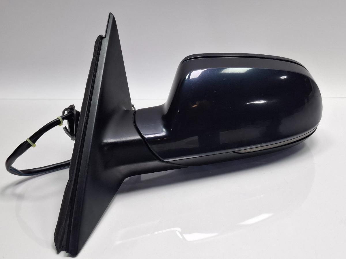 Oglinda stanga AUDI A4 IV 8K2, B8 2007 - 2015 albastru LX5R 8K2857409AF , volan pe partea dreapta
