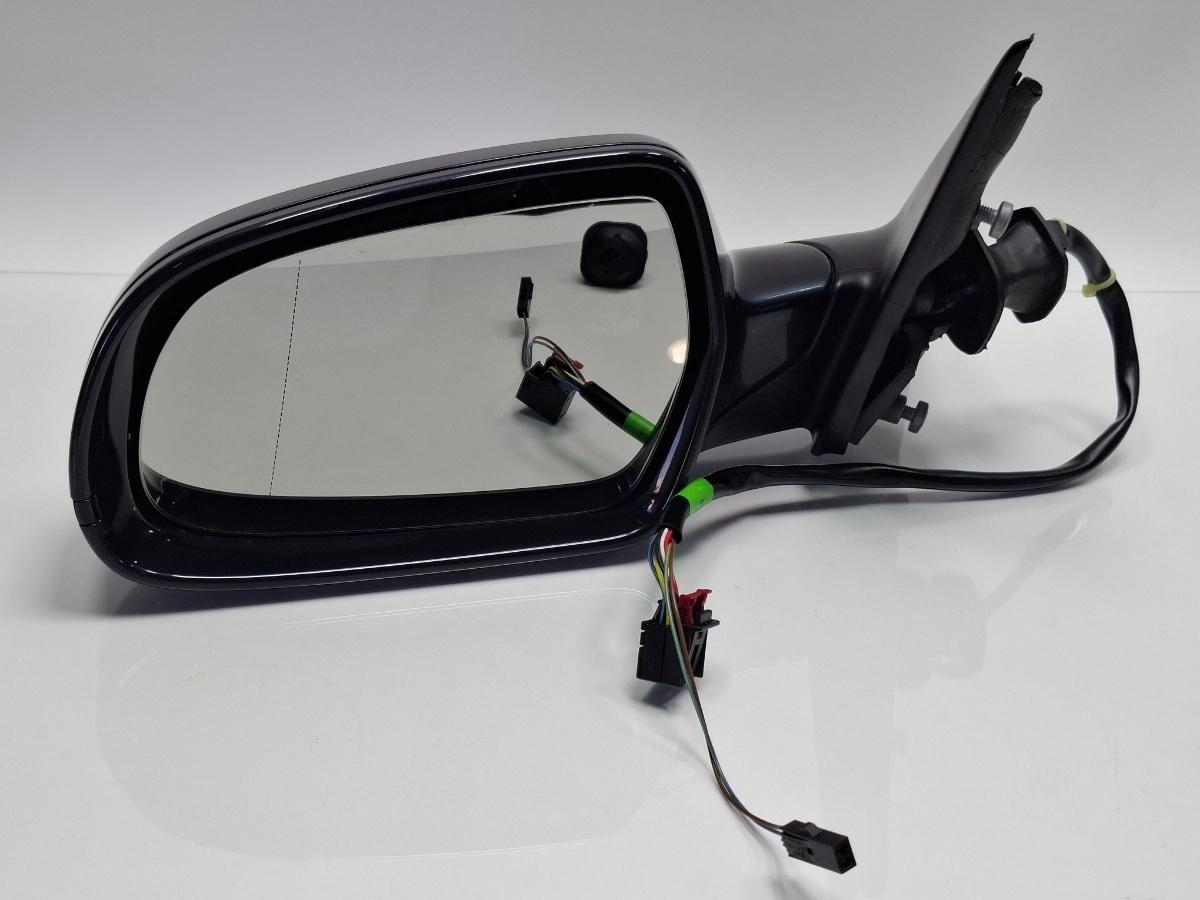 Oglinda stanga AUDI A4 IV 8K2, B8 2007 - 2015 albastru LX5R 8K2857409AF , volan pe partea dreapta
