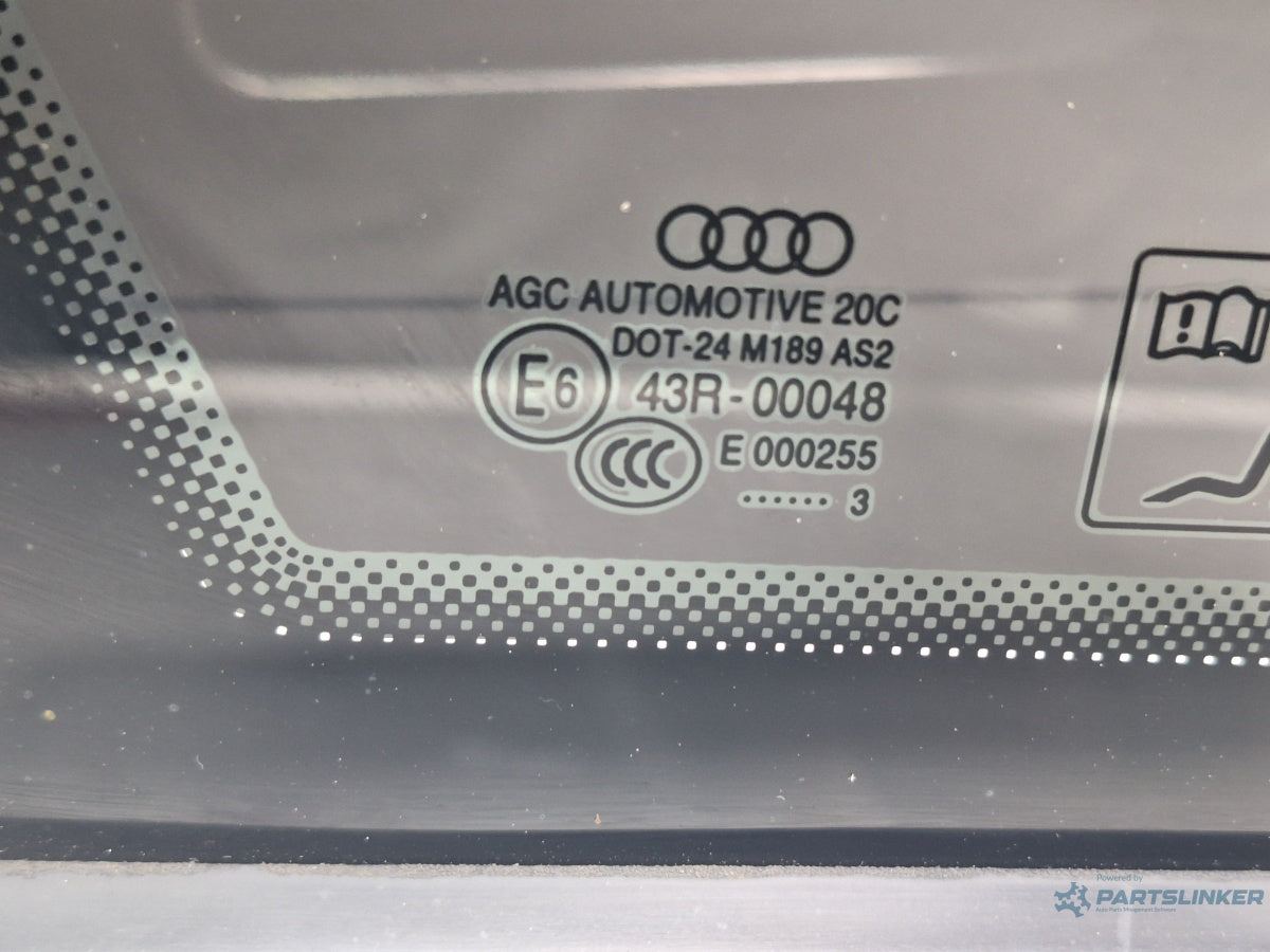 Geam fix stanga spate AUDI A4 IV 8K2, B8 2007 - 2015 TDI CAGB, CJCB, CSUB AGC 43R-00048 8K5845299G