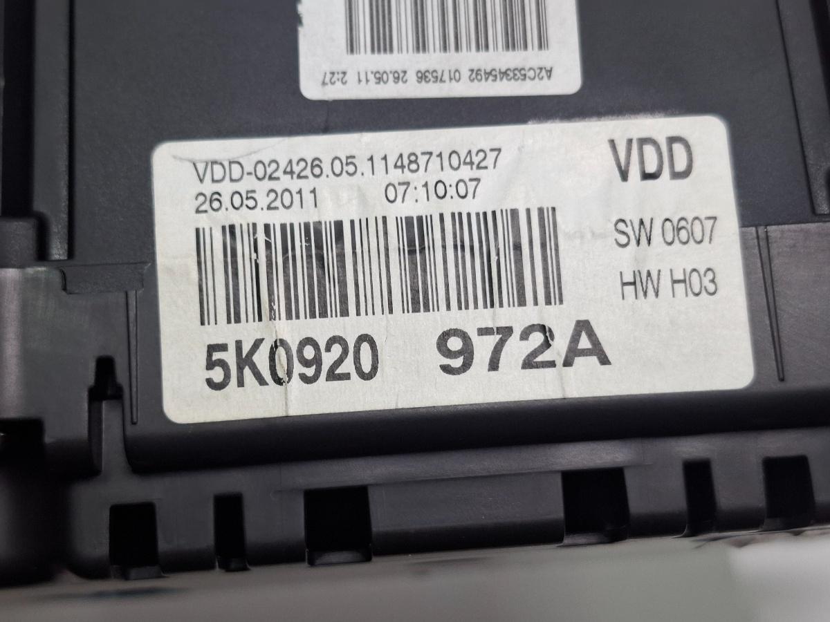 Ceasuri bord VOLKSWAGEN GOLF VI 5K1_ 2011 TDi BlueMotion CAYC 77KW|105HP 2011