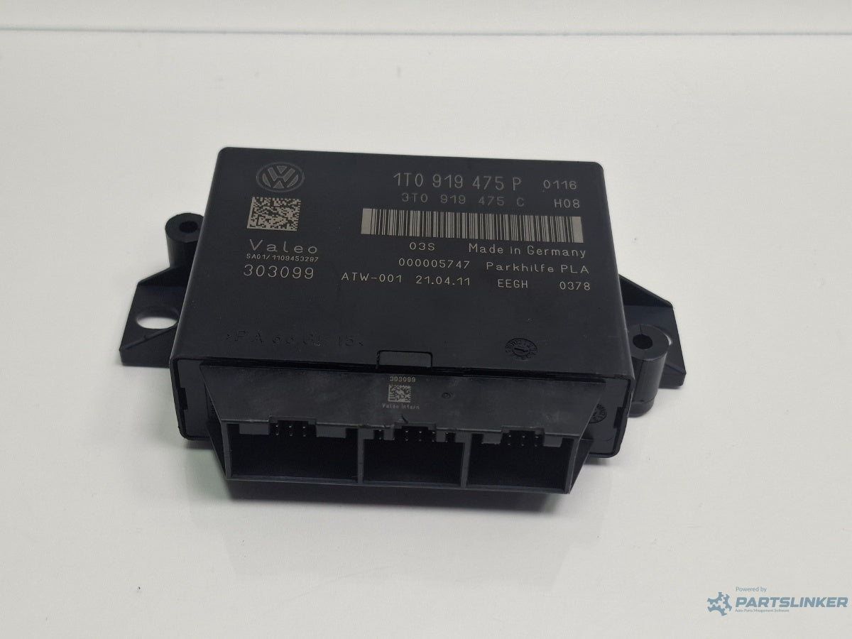 Modul senzori parcare VOLKSWAGEN GOLF VI 5K1_ 2008 - 2012  Valeo 1T0919475P , 3T0919475C