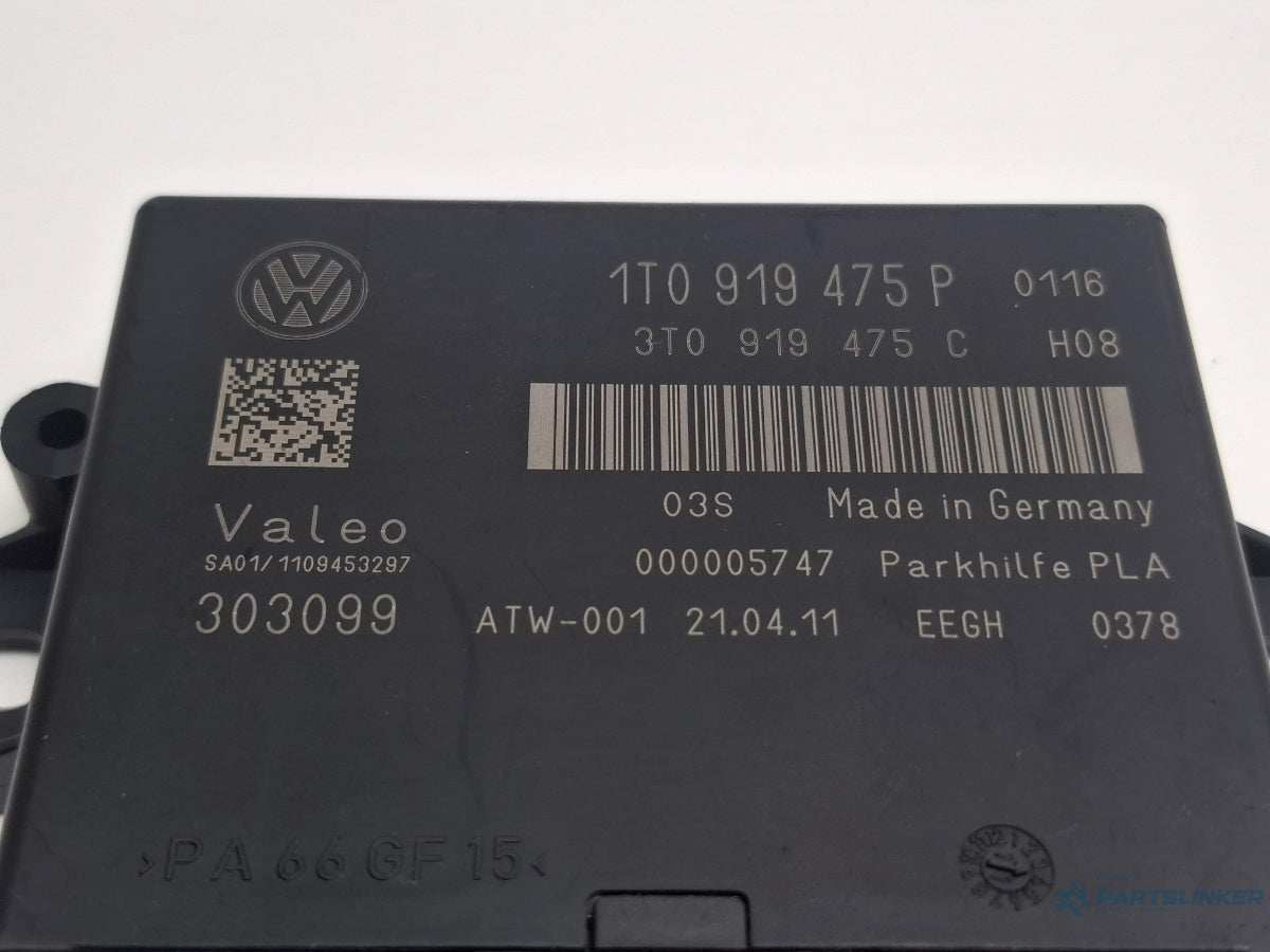 Modul senzori parcare VOLKSWAGEN GOLF VI 5K1_ 2008 - 2012  Valeo 1T0919475P , 3T0919475C
