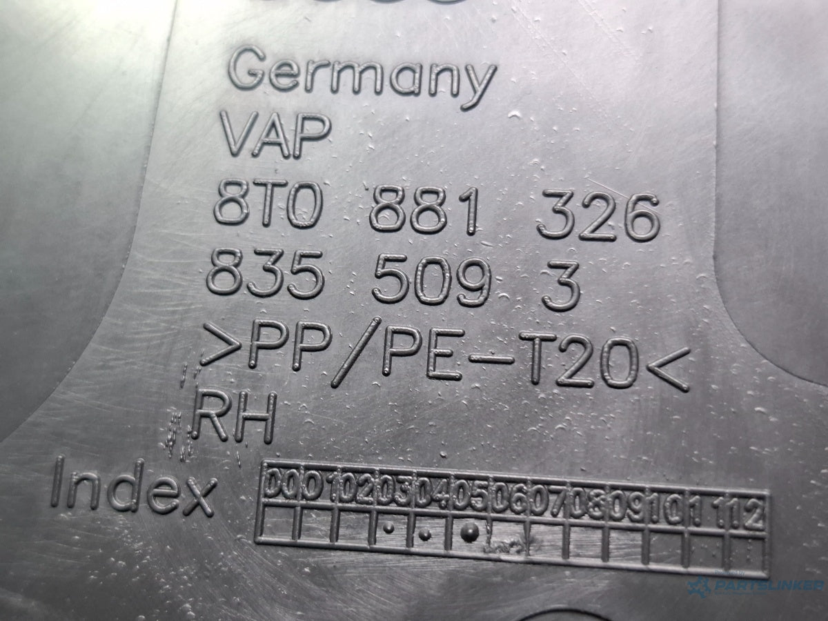 Ornament scaun dreapta fata AUDI A4 IV 8K2, B8 2007 - 20152.0 TDI CAGB, CJCB, CSUB 8T0881326